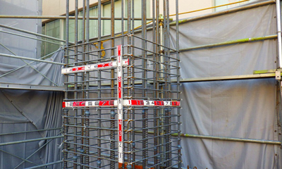 柱主筋と帯筋の事例画像